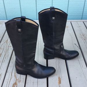 Frye Melissa tall black boot size 10